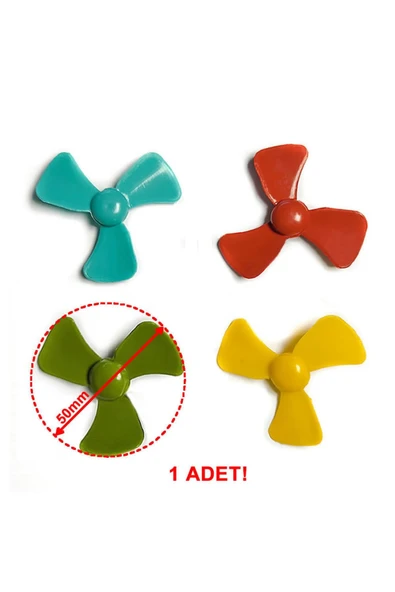 ROBİZ 50mm 3 Kanat Oyuncak Pervane Rüzgar Gülü Su Botu Rc Dıy Motor Propeller