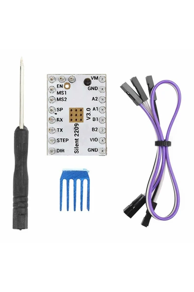 ROBİZ Mks Trinamic Tmc2209 V2.0 Step Motor Sürücü Soğutuculu Makerbase 1/256 Step 1.7a Cnc 3d Yazıcı - Resim 3