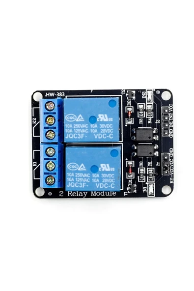 ROBİZ 2 Kanal 12v Röle Modül -- Ac 250v 10a -- Optokuplör Izolasyon - Resim 2