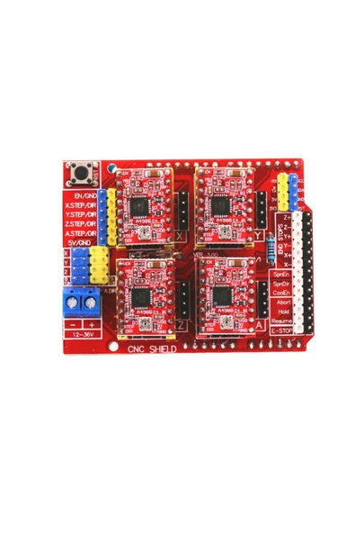 ROBİZ Arduino Cnc Shield A4988 Drv8825 Drv8833 Cnc 3d Yazıcı Step Motor - Resim 4