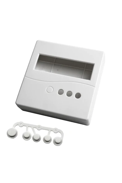 ROBİZ Plastik Proje Kutusu 86x86mm Beyaz Duvara Yüzeye Montaj Tip 1602 Lcd 3 Buton Elektronik Devre - Resim 5