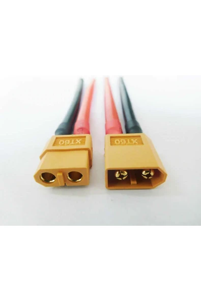 ROBİZ Xt60 Soketli Kablo Çifti - Erkek Dişi 10cm 100mm Lipo Pil Batarya - Resim 7