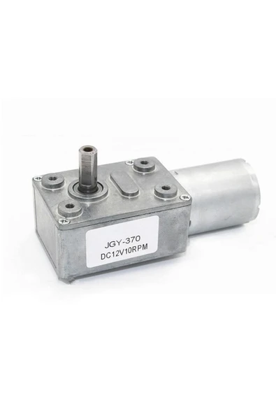 OEM Jgy370 Dc 12v 10 Rpm Redüktörlü Dc Motor 2 Yönde Dönme L Tip 15kg.cm Yüksek Tork Metal Dişli