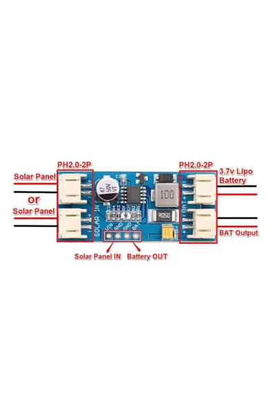 ROBİZ 12v Solar Panel Ile 1s 3.7v Lityum Pil Mppt Şarj Kartı Cn3791 Akü - Resim 2