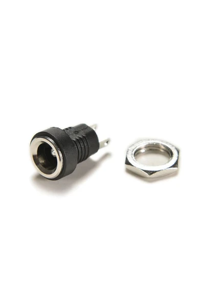 ROBİZ 5.5mm X 2.1mm Dc Güç Soketi Plastik Panel Montaj Tip Adaptör