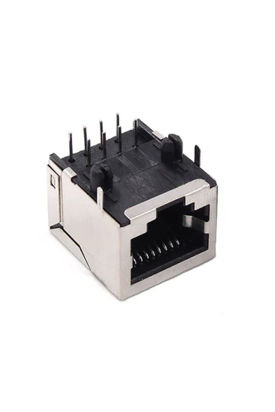 Alkatronik 8p8c Metal Rj45 Soket Ethernet Bağlantı Soketi 8 Pin Pcb Montaj
