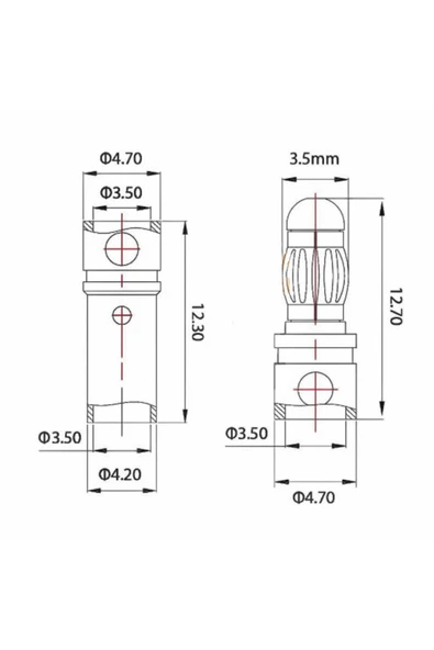 ROBİZ 5 Çift 3.5mm Altın Kaplama Banana Dişi Erkek Soket 40a Pil Batarya Lion Bullet Plug - 8