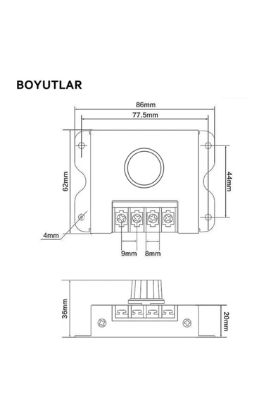 ROBİZ Dc 12v 24v 30a Led Sürücü Dimmer 360w 720w Voltaj Ayarlı Ampul - Resim 8
