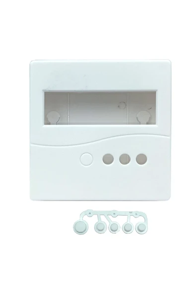 ROBİZ Plastik Proje Kutusu 86x86mm Beyaz Duvara Yüzeye Montaj Tip 1602 Lcd 3 Buton Elektronik Devre - Resim 2
