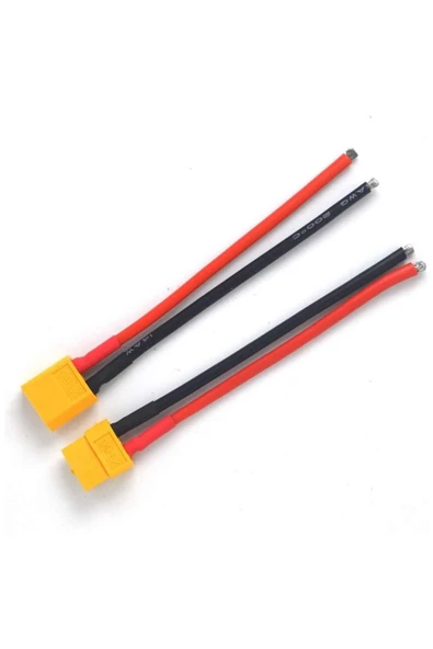 ROBİZ Xt60 Soketli Kablo Çifti - Erkek Dişi 10cm 100mm Lipo Pil Batarya - Resim 3