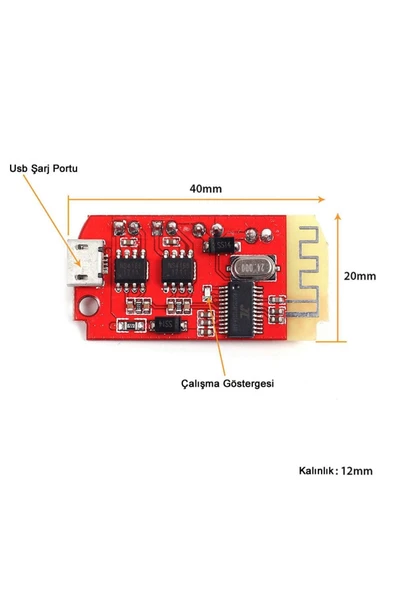 ROBİZ Ct14 Bluetooth 4.2 Mp3 Modül F Class Microusb Besleme Şarj Stereo - Resim 8