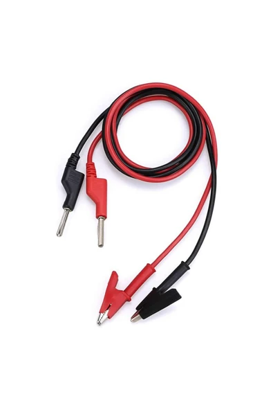 ROBİZ 1000v 12a Krokodil Banana Kablo Çifti 1 Metre Yüksek Akım Probu Multimetre Güç Kaynağı Test - Resim 5