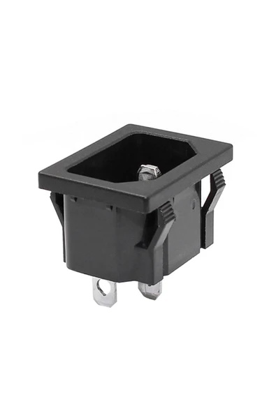 ROBİZ 220v 15a Ac Erkek Power Giriş Soketi C14 3 Pin Panel Montaj Tip Güç Kablo Bağlantı Konnektörü - Resim 3