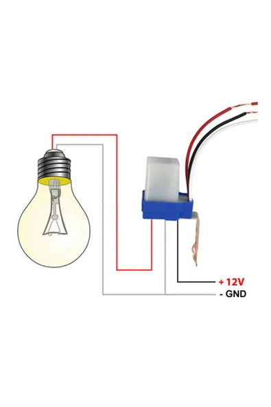 ROBİZ Aso-as-10 Fotosel Modül Dc 12v Sokak Bahçe Park Lambası Aydınlatma Işık Kontollü Röle Otomatik ürün görseli