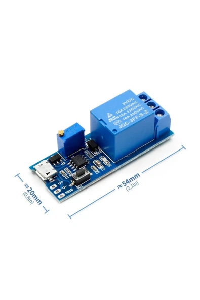 ROBİZ 5v-30v Micro Usb Zaman Gecikme Röle Modülü 0-24sn Potansiyometre