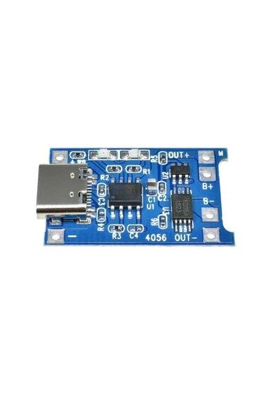 ROBİZ Tp4056 Korumalı Lityum Pil Şarj Devresi Type C Usb Batarya - 4