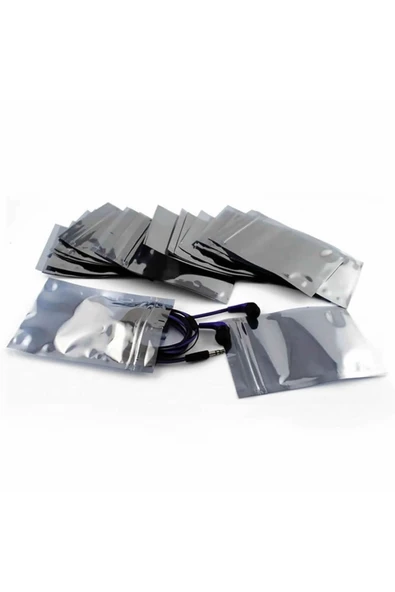 ROBİZ Kilitli Antistatik Poşet 10x15cm 100 Adet Şeffaf Su Toz Geçirmez Koruyucu Esd Metalize Torba Çanta - 3