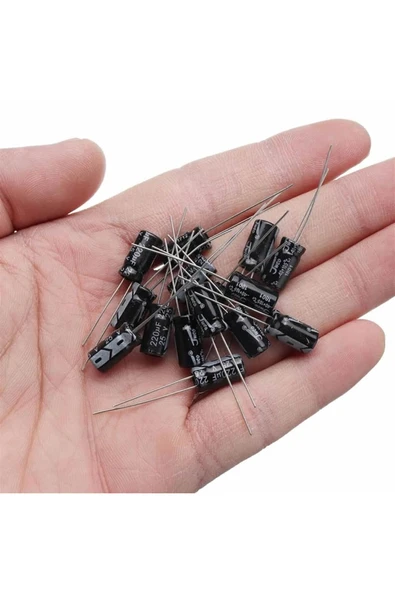 ROBİZ 120 Adet Dip Elektrolitik Kapasitör Seti 12 Tip x10  1uF 2.2uF 3.3uF 4.7uF 10uF 22uF 33uF 47uF - Resim 2
