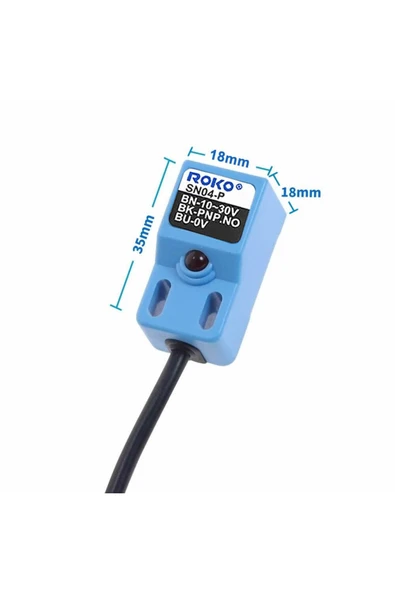 ROBİZ Sn04-p Endüktif 4mm Metal Algılayıcı Sensör Pnp No Temassız Proximity Anahtar Dc 10v / 30v Cnc 3d - Resim 2