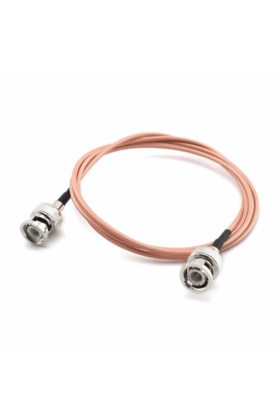 ROBİZ 50cm Rg316 Bnc Erkek Erkek Kablo 50ohm Koaksiyel Uzatma Bağlantı Osiloskop Labaratuar - Resim 3