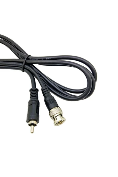 ROBİZ Bnc To Rca Kablo 1 Metre Video Ses Sinyal Taşıyıcı Konnektör - Resim 6