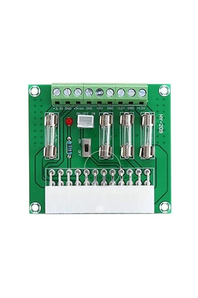 ROBİZ Atx Güç Kaynağı Voltaj Çıkış Kartı Dağıtım Kartı Hy-209 Klemens - Resim 6
