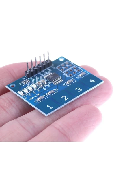 ROBİZ TTP224 4 Kanal Dokunmatik Buton Sensör Modülü Kapasitif Dijital Tuş Algılayıcı Anahtar Keypad - Resim 2