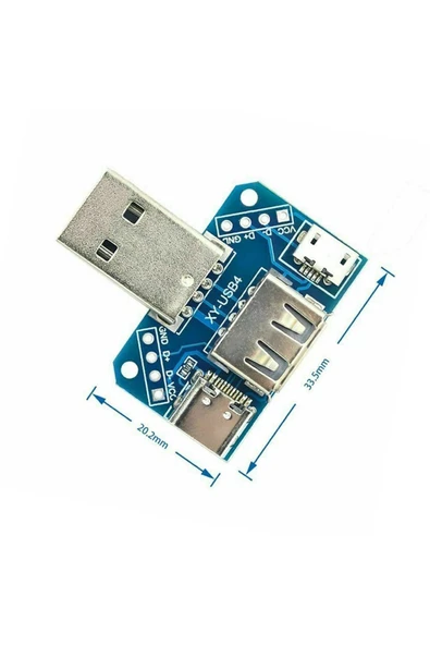 ROBİZ Usb Soket Çevirici Kart Usb Type C Micro Usb Erkek Dişi Usb Cep Telefonu Elektronik Cihaz Usb Port