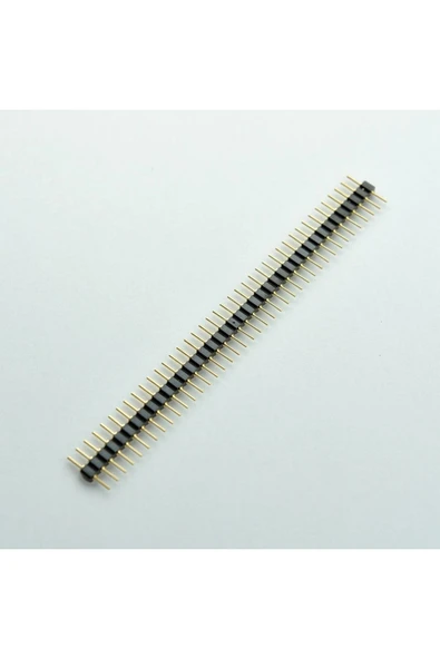 ROBİZ 1x40 Pin Precision Erkek Header Tek Sıra 2.54mm 180 Derece Altın Kaplama Yuvarlak Kırılabilir