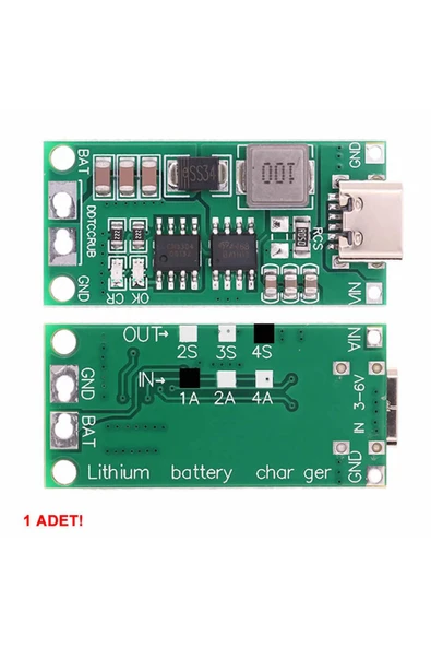 ROBİZ 4s 16.8v 1a Lityum Pil Şarj Modülü Type C 18650 Li-ıon Batarya Step-up Boost Pda Mp3 Mp4 - 1