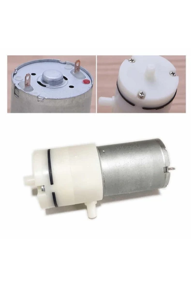 ROBİZ 12V Mini Hava Pompası 60KPa 2.8l/dakika Vakum Akvaryum Medikal Hava Tankı Gaz Motor Havalandırma - 5