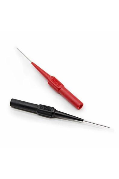 ROBİZ 2 Adet Iğne Tip Multimetre Test Prob Ucu 30v 1a Banana Uyumlu Izoleli Paslanmaz Çelik Ölçüm Pini - Resim 6