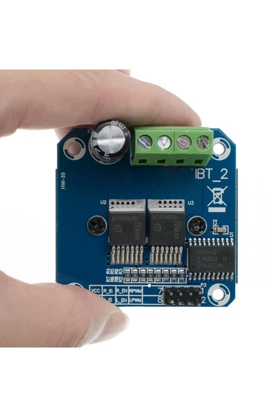 ROBİZ 24v 40a Çift Bts7960b Dc Motor Sürücü Modül Pwm H Köprü Yüksek Akım 43a Büyük Soğutucu Selenoid - Resim 2