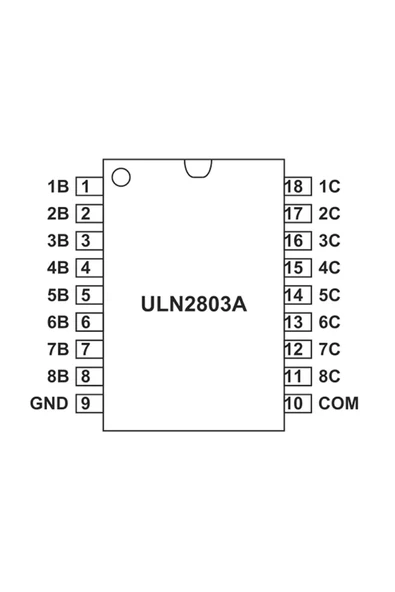 ROBİZ Uln2803a Npn 8 Adet Darlington Transistör Sürücü Entegre Sop18 Smd 18 Bjt Bipolar - Resim 6