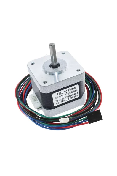 ROBİZ 17hs4401 Nema 17 Step Motor 0.42n.m D Mil 2 Faz 1.5a 1.8 Derece 200 Adım 3d Yazıcı Printer - 1