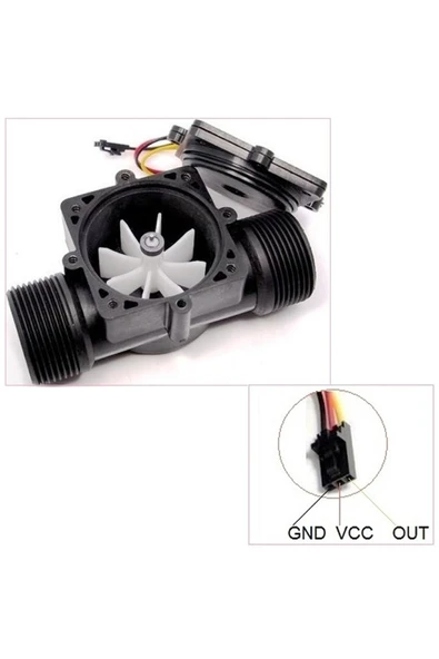 ROBİZ Yf-s201 Su Akış Sensörü Sıvı Akım Sensörü 1-30l/dk 2.0mpa Su Sayacı Akış Ölçer Kalorimetre - Resim 6