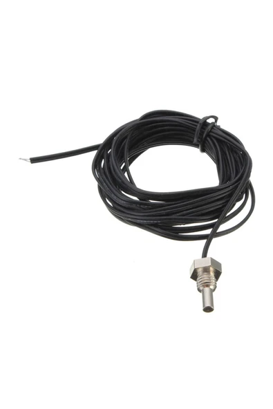 ROBİZ 100cm Kablolu M8 Dişli Montaj Tip Su Geçirmez 10k Ntc Sensör Kolay Montaj Isı Sıcaklık Prob - Resim 2