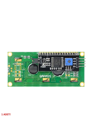 ROBİZ Iıc I2c Seri 1602a 2x16 Mavi Karakter Lcd Modül Display Ekran 5v Beyaz Arka Işık 16x2 - Resim 3