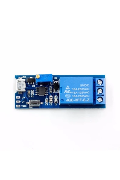 ROBİZ 5v-30v Micro Usb Zaman Gecikme Röle Modülü 0-24sn Potansiyometre - 6