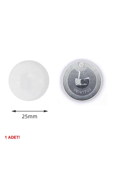 ROBİZ 13.56mhz Uıd Değiştirilebilir 25mm Rfid Etiket Nfc Okunabilir Yazılabilir Göstergeç 13.56 Mhz - Resim 5
