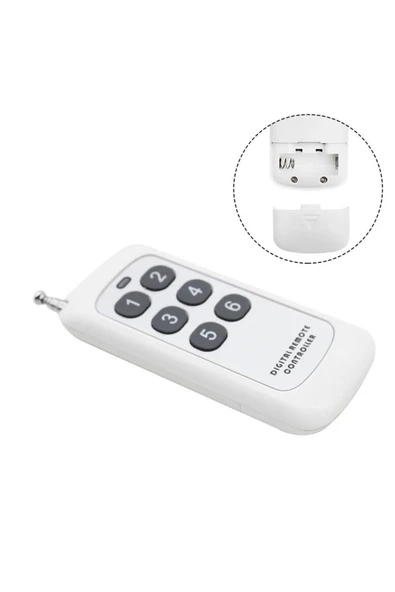 Alkatronik 433Mhz Kablosuz Uzaktan Kumanda 6 Buton Teleskopik Anten Garaj Otomatik Kapı Kepenk Bariyer Alarm - Resim 3