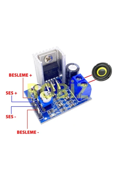 ROBİZ Tda2030a Mono Ses Yükseltici Amfi Modül 12v 18w Müzik Ab Sınıf Kuvvetlendirici Yükseltici - Resim 2