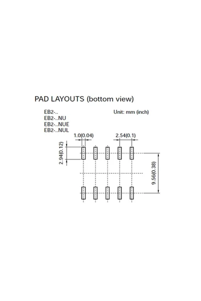 nexem 5v Eb2-5nu Smd Röle Dpdt 1a Eb2 Series Non Latching Eb2 Series Smd Low Signal Relay - Resim 4