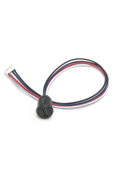 ROBİZ Type C Panel Montaj Dişi Soket 4 Pin 15cm Kablolu Uzatma USB 3.1 Konnektör Araba Kamera