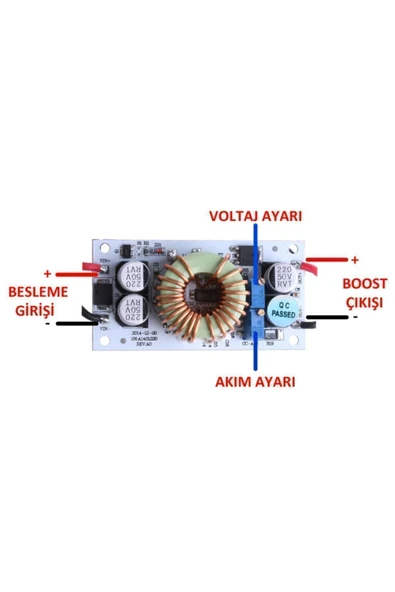ROBİZ Voltaj Yükseltici 250w Boost 50v 8a Regülatör 250 Watt