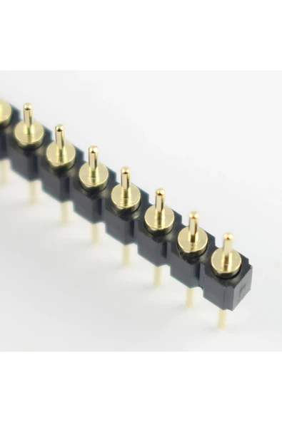 ROBİZ 1x40 Pin Precision Erkek Header Tek Sıra 2.54mm 180 Derece Altın Kaplama Yuvarlak Kırılabilir - 6