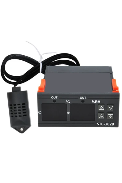 STC -3028 Isı Ve Nem Termostatı Çift Ekran 220v Isıtıcı Soğutucu Kuluçka Akvaryum Buzdolabı Fırın - Resim 4