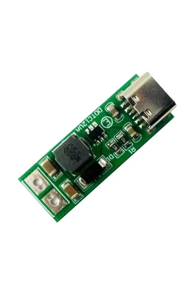 ROBİZ Type C Usb 5v To 12v Boost Modül 9w Dc Voltaj Yükseltici Taşınabilir Minik Güç Kaynağı Step Up - Resim 3