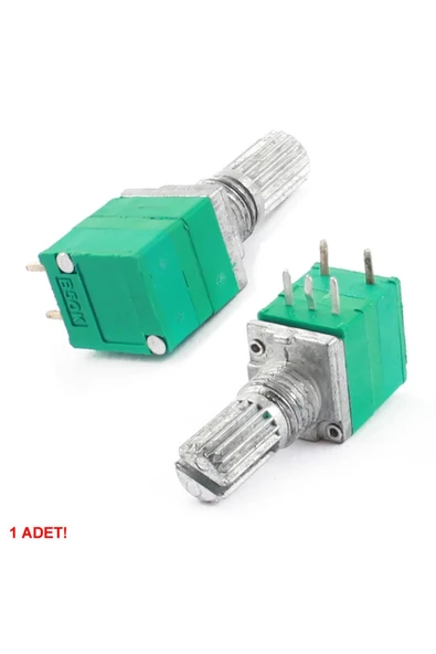 ROBİZ 5 Pin 50kohm Potansiyometre B50k Anahtarlı Tırtıklı 15mm Döner Ayarlanabilir Direnç - Resim 2