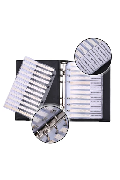 ROBİZ 4250 Parça Smd 0805 Direnç Seti Kitabı 1% Sample Book